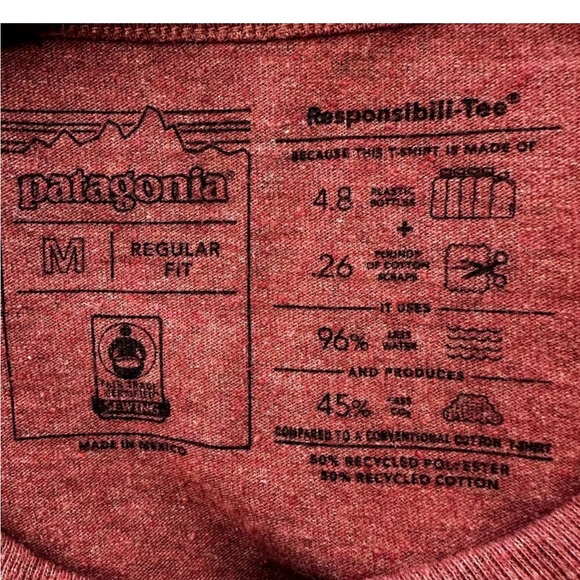 Patagonia Women's Brick Red Long Sleeve Tee - Picture 3 of 4